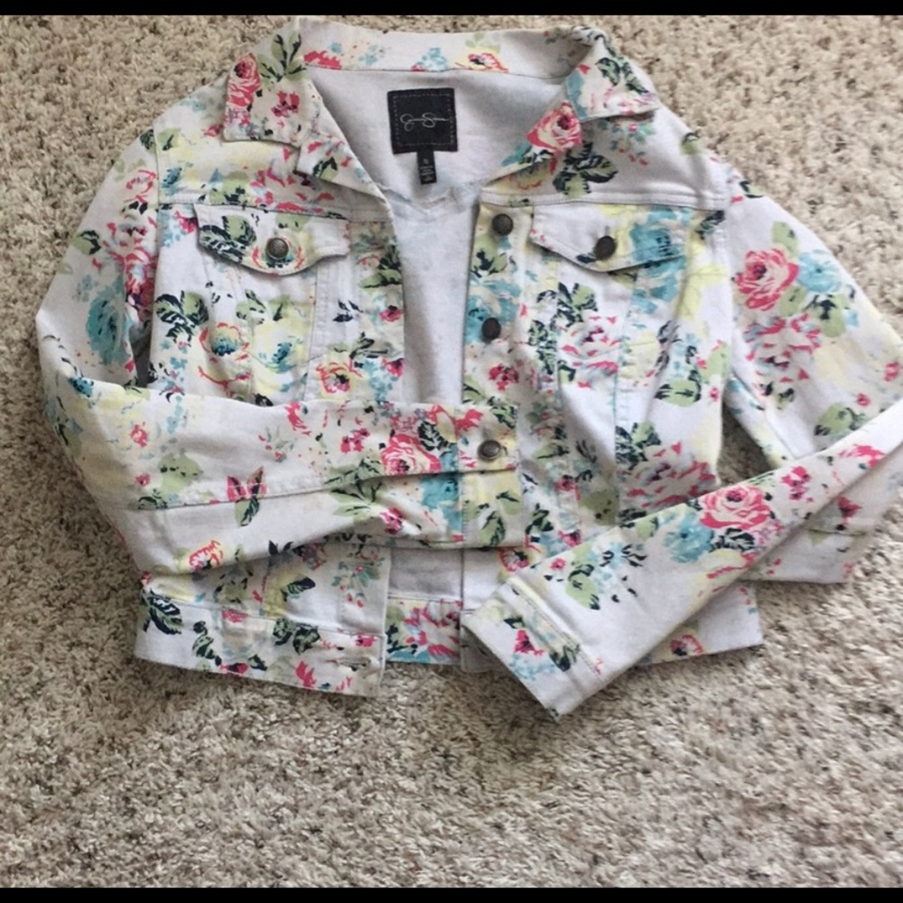 Jessica Simpson Floral denim jacket